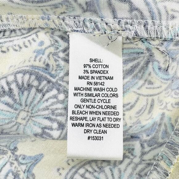 London Style Mandala Print Sleeveless Shift Dress Size 8 Yellow Blue Cotton - Picture 13 of 14